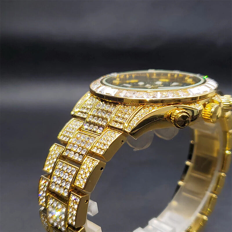 Miami Ice Noir Baguette Watch