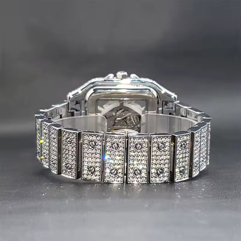 Miami Ice Skeleton Iced Out Watch