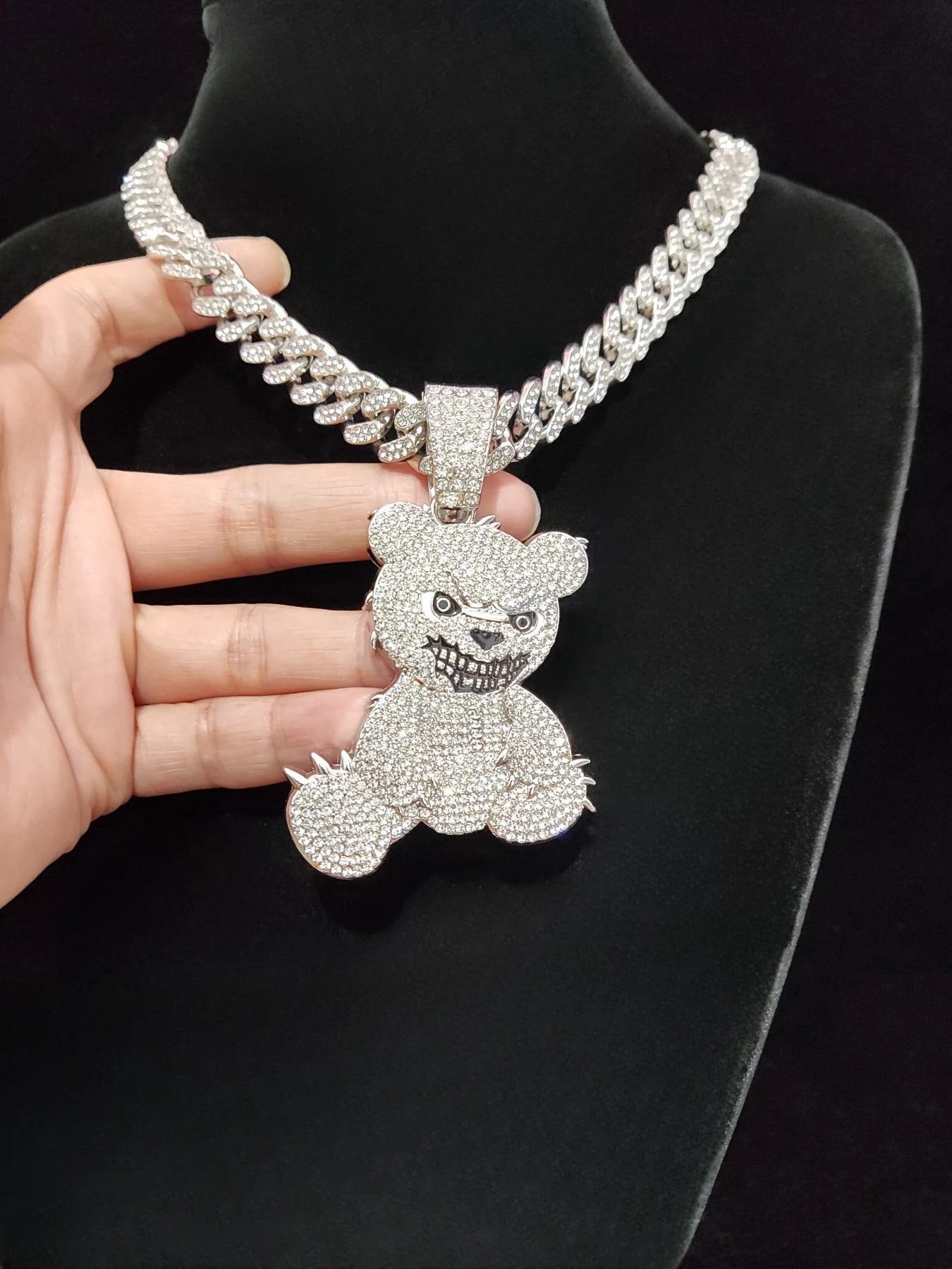 evil bear pendant