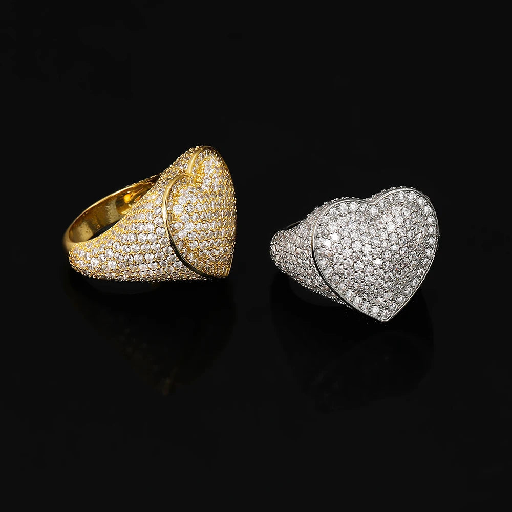 heart-shaped engagement ring