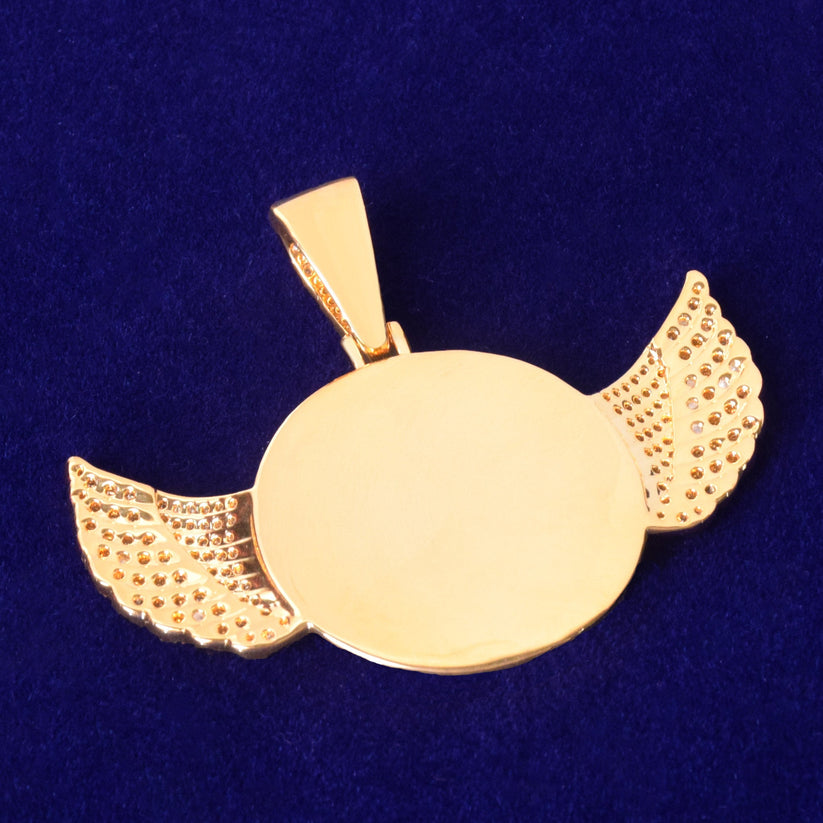 Miami Ice Custom Wing Photo Pendant- Gold