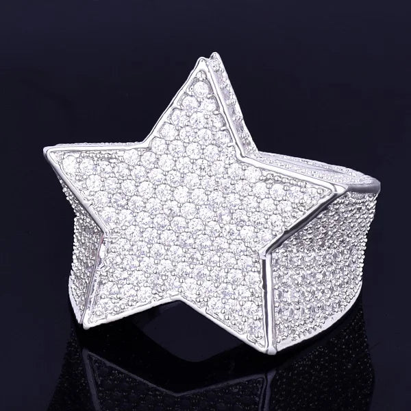 iced-out men's ring