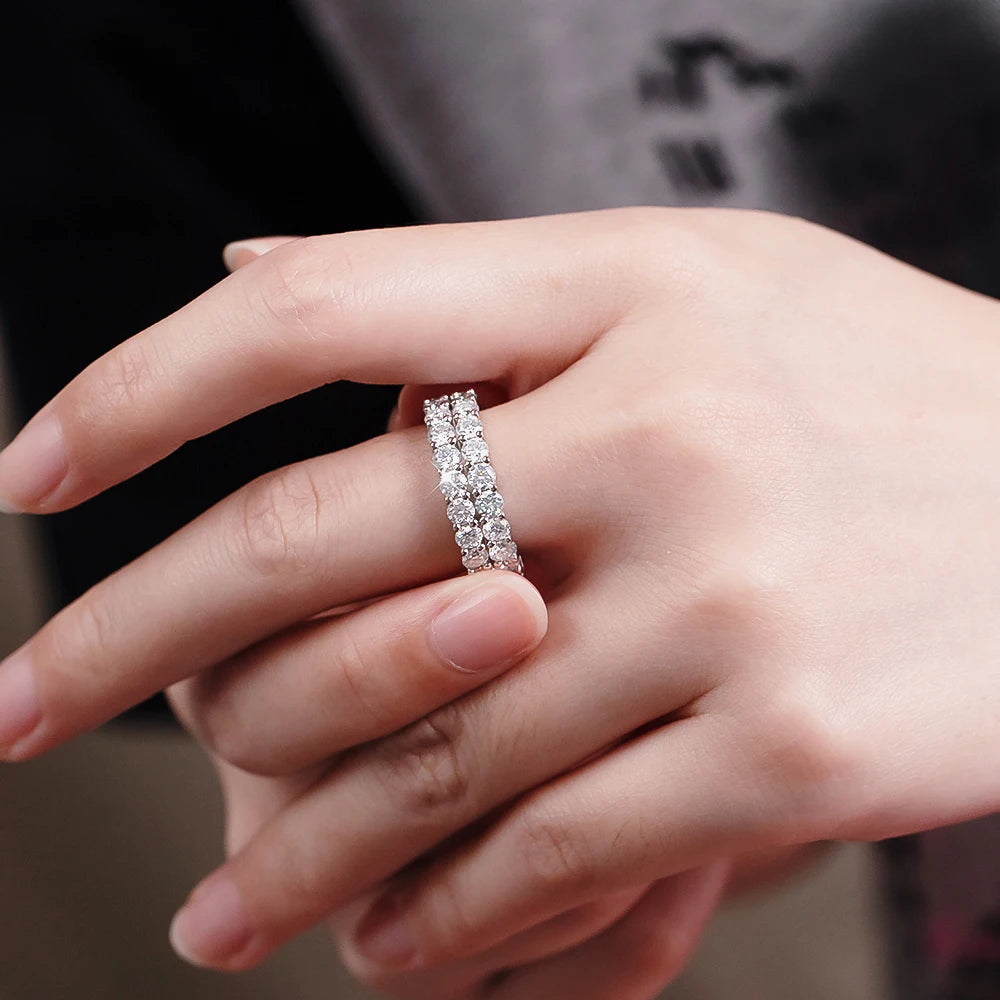 moissanite statement band