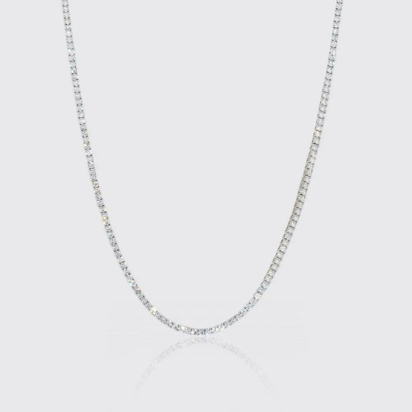 Miami Ice 3mm Tennis Chain - White Gold