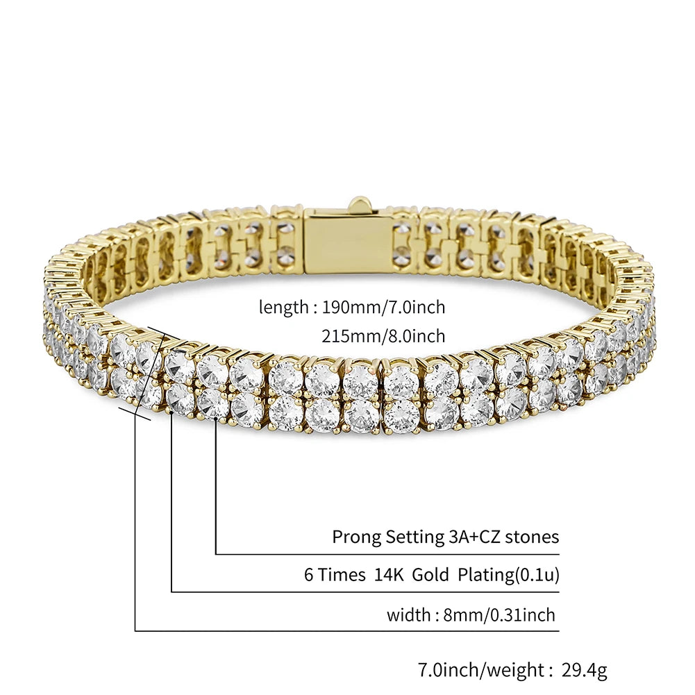 uble-Row Tennis Bracelet