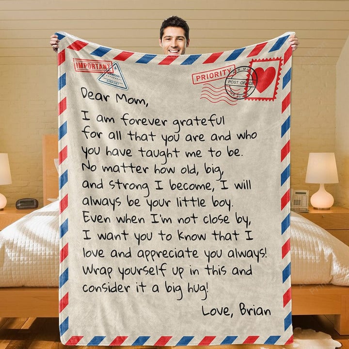 Dear Mom I Appreciate You Mothers Day/Birthday Velveteen 50x60 Plush Blanket