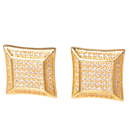 15mm Iced Out Earrings, Royale Iced Stud Earrings

