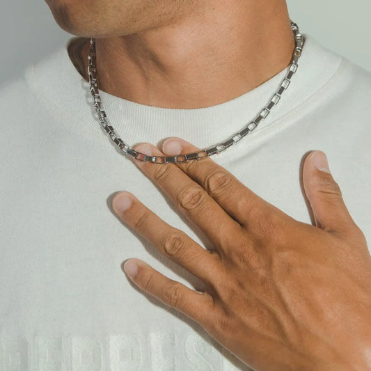 Miami Ice 5mm Edge Chain - White Gold
