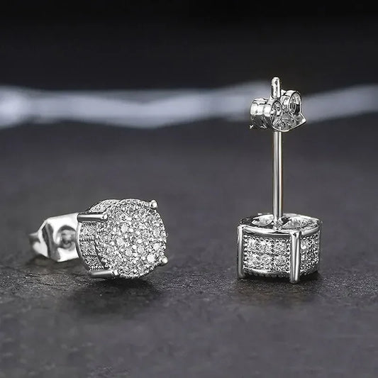 Gold & Silver Color Round Ear Studs