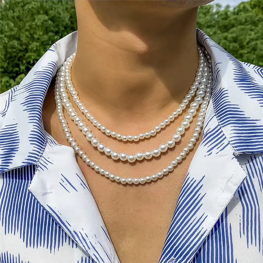 Miami Ice Pearl Necklace