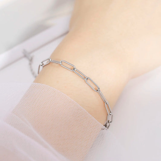 Miami Ice Chain Link Bracelet - White Gold