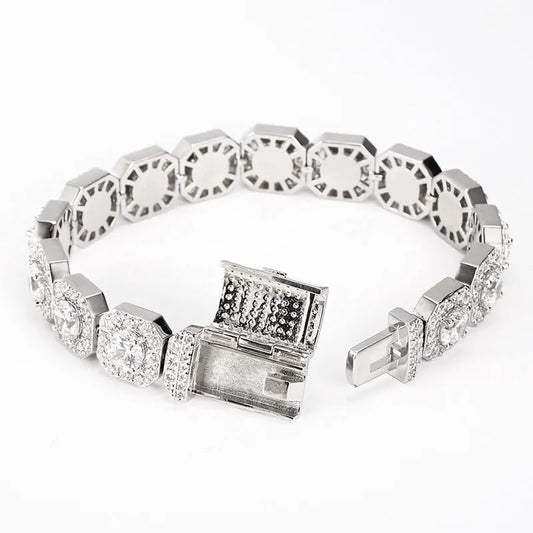 Miami Ice Vvs Clustered Bracelet - White Gold