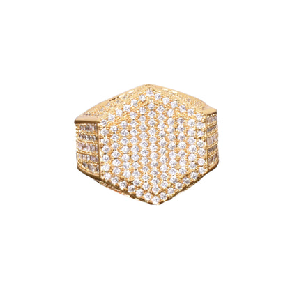 fashionable iced-out ring
